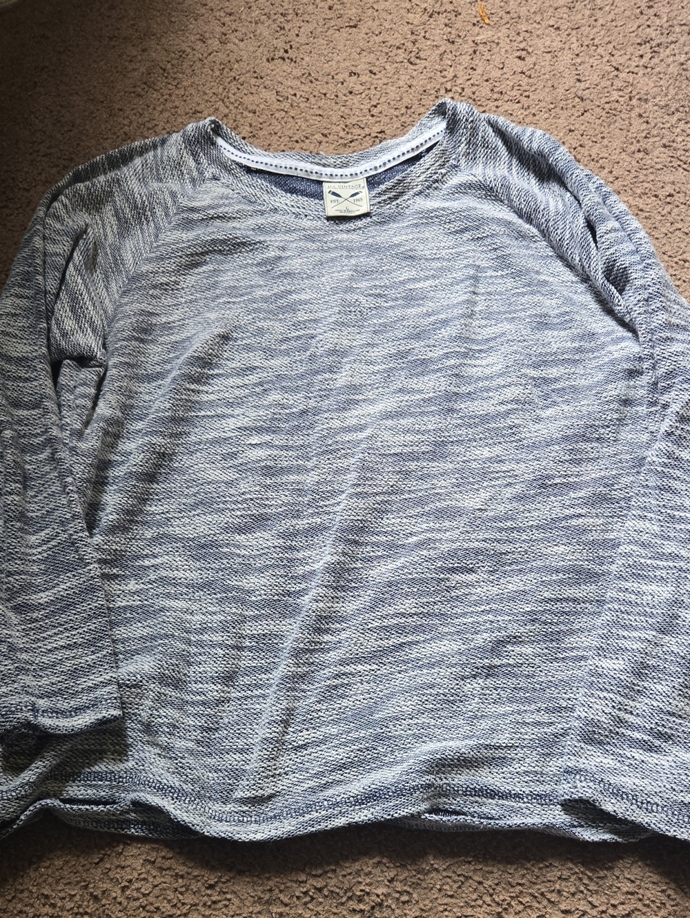 U.S. Vintage Crewneck Sweatshirt in Heather Blue Cozy
